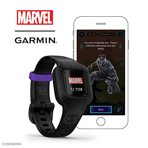 Garmin vivofit jr. 3, Fitness-Tracker f&uuml;r Kinder, schwimmfreundlich, bis zu 1 Jahr Akkulaufzeit, Marvel Black Panther