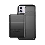 Pelican iPhone 11 Case, Protector Series – Military Grade Drop Tested, TPU, Polycarbonate Protective Case for Apple iPhone 11 - with EMS Rechargeable Battery Pack (Black) (C56220-001A-BKBK)