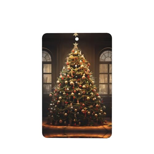 Phayah Lot de 6 désodorisants rectangulaires à suspendre en forme de sapin de Noël pour voiture, placard, tiroir