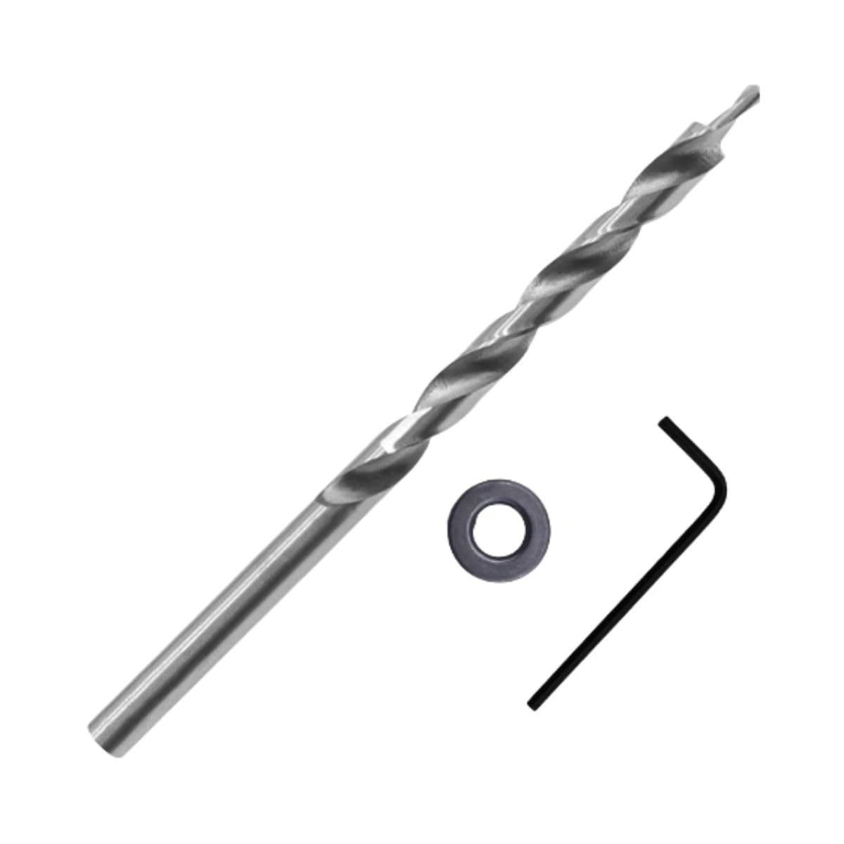 Step Drill Bit Countersink, 9mm HSS Hex Shank, 175mm Long, for Wood & Plastic, with Stopper & Wrench (9.0mm Round Shank Tungsten Carbide)