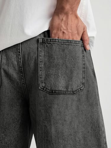 EMMIOL Baggy Jean Shorts Men, Y2K Jorts Cargo Ripped Elastic Waist Shorts - image 4