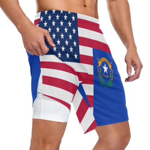 Short de sport homme anti transpiration mi-cuisse pour l'été