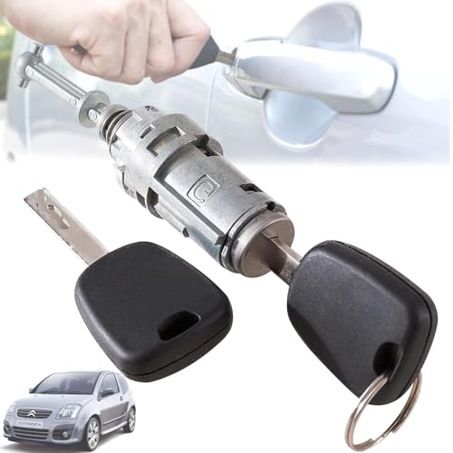 Bombín de puerta para Citroën C2 C3 con llave: soluciona fallos de cerradura izquierda 9170T9 7