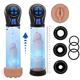 Electric Penis Enlarge Vacuum Pump,Automatic Male Masturbator,6 Suction Modes,1 penis pump,1 Vagina Sleeve,3 penis ring,3 Silicone Sleeves of Different Sizes,USB Rechargeable
