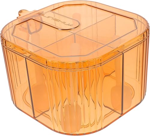 YTACPN tarro de galletas 1 juego de caja organizadora de 4 compartimentos for condimentos, especias, condimentos de cocina