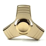 PPTOY Fidget Spinner Toy Finger Hand Cube 360 Degree Rotation Perfect For Quitting Smoking, ADD, ADHD, Anxiety, and Autism for Adults and Children (gold)