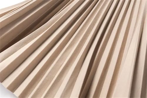 Women's Fall and Winter Loose Elegant High Waist Casual Pleated Sk Thickened Woolen Skirt Coffee XL3