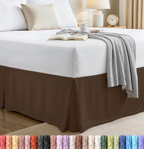 Utopia Bedding Mantovana giroletto matrimoniale, morbida con volant quadruple plissettato, facile da montare, con caduta su misura da 40 cm, qualità alberghiera, resistente al restringimento e allo