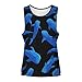 Blue Shark Whale Funny Women's Sports Tank Tops Workout Athletic Running Sleeveless Shirts S