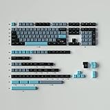 172 Keys Doubleshot Keycaps Cherry Profile Blue 8008 Keycap Set Fit for 61/64/87/104/108 Cherry Mx Switches ISO ANSI Layout Mechanical Keyboard
