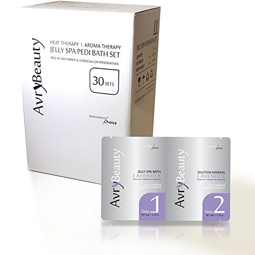 Avry Jelly Spa Pedicure Pedi Foot Bath Set - LAVENDER 30 Set Case