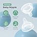 Momcozy Soft Baby Nipple Premium Natural Flow Silicone for Wide-Neck Bottles, BPA-Free, Perfectly Compatible with Momcozy Breast Milk Cooler, Small (Pack of 2)
