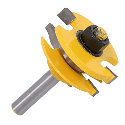 RTKYYZ Juego de brocas for enrutador de puerta de gabinete de Panel elevado de alta calidad con vástago de 8mm-brocas for enrutador de carpintería Ogee de 3 bits(NO1)