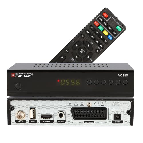 RED Opticum AX-150 Sat Receiver mit Aufnahmefunktion PVR Ready, Digital Sat-Receiver HD fähig für...