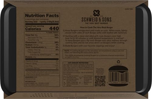 Schweid and Sons The Signature Blend Beef Chuck Brisket Burgers 75 Lean 25 Fat 1 325 lb Pack — view 2