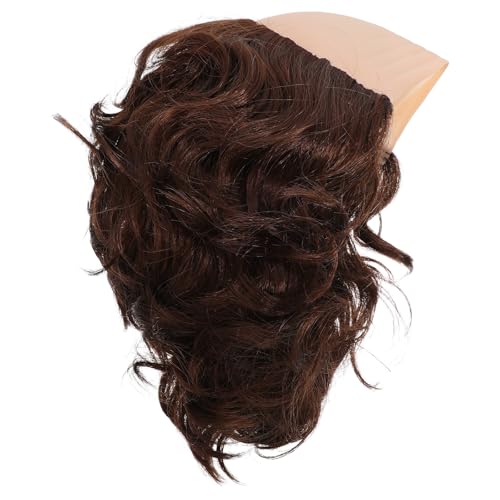Peluca de calva para Halloween con pelo corto de látex ULTECHNOVO