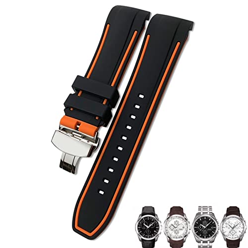 Bracelet silicone 24mm anti irritation pour montre Tissot T035 avec boucle déployante