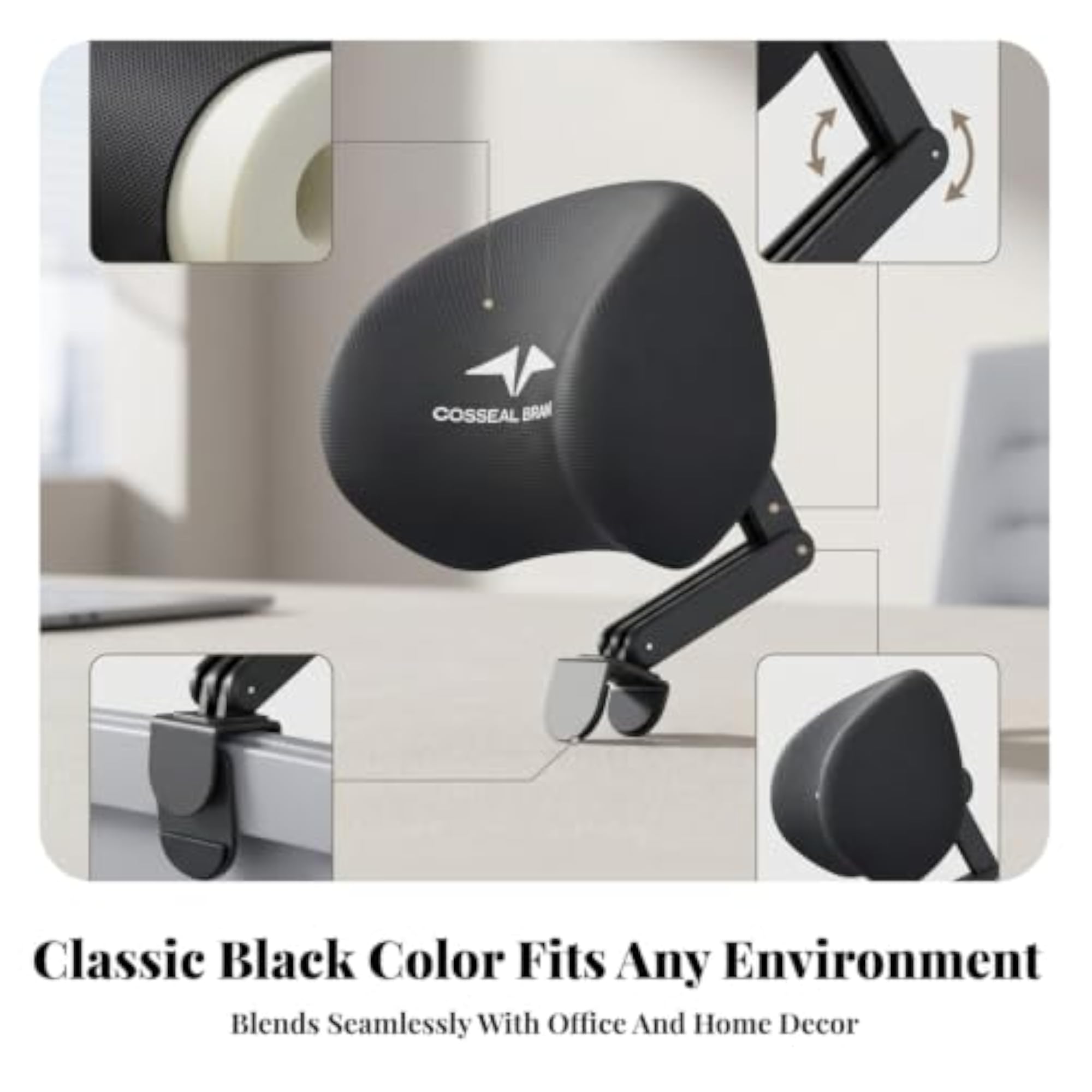 Contoured Adjustable Chair Neck Rest Pillow