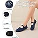 Wizshoe Bailarinas Mujer Cómodas Bailarina Barefoot Zapatos Planos Elegantes de Punto con Punta Redonda Verano Slip-On Zapatos para Caminar Mujer Bailarinas Clásicas con Hebilla Azul 39EU Imagen de Wizshoe Bailarinas Mujer Cómodas Bailarina Barefoot Zapatos Planos Elegantes de Punto con Punta Redonda Verano Slip-On Zapatos para Caminar Mujer Bailarinas Clásicas con Hebilla Azul 39EU