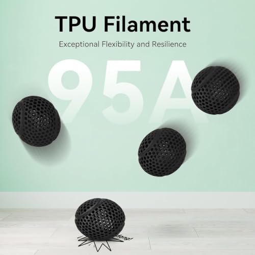 Image of 250G TPU 3D Printer Filament 1.75mm Filajoy3D 3D Printing Filament Dimensional Accuracy + /- 0.02mm for Most FDM 3D Printers,Black