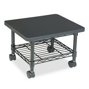 SAFCO Underdesk Mobile Printer/Fax Stand, 19 x 16 x 13-1/2, Black (Case of 2)