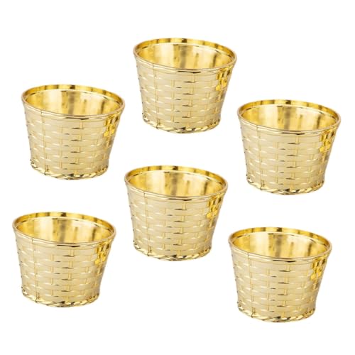 HOOTNEE 6pcs Tabletop Christmas Tree Base Pine Tree Holder for Festive Indoor Decor Easy to Install Xmas Stand Fixed Design Woven Basket Look