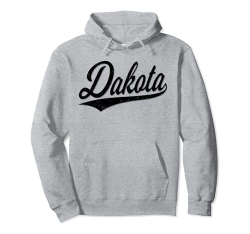 DAKOTA VARSITY SCRIPT NORD SUD STILE SPORT VINTAGE Felpa con Cappuccio