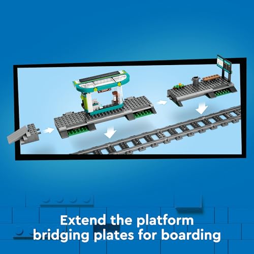 image for LEGO City Downtown Streetcar and Station Train Set - Kids Toy Train Bu