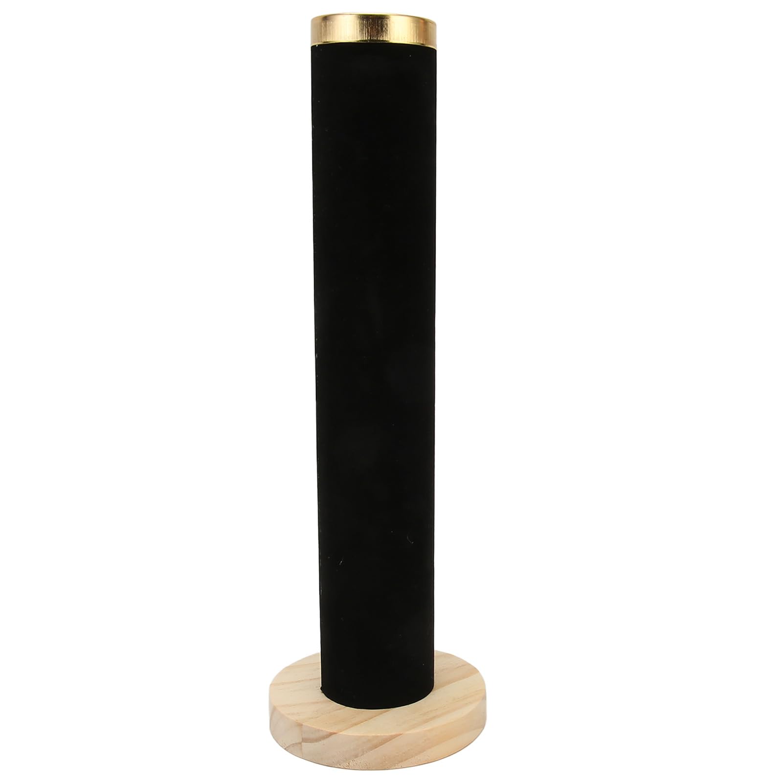 Tissting Black Velvet Vertical Tower Jewelry Bracelet Display Stand Watch Bangle T Bar Display Holder for Headbands, Ties, Bracelets,for Bathroom, Bedroom Vanity