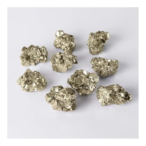 Image of Natural Pyrite Stone Cluster - Original Iron Pyrite Gold Rock Crystal for Wealth, Willpower & Manifestation | High Energy Reiki Healing Crystal for Meditation, Protection & Positive Energy