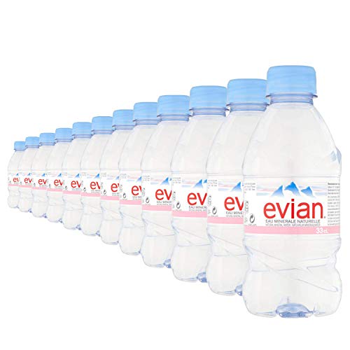 Image of Evian Eau Natural Mineral Water Bottle, 12 X 330 ml