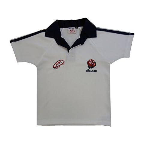 H M FASHION Childrens England Tops 6 Nations World Cup Kids Retro Rugby T Shirts (Small - 3/4 Years) White Cover