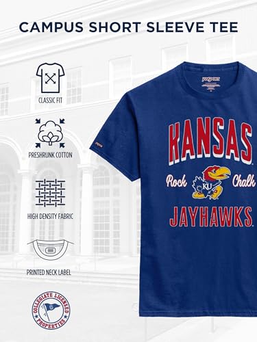 Image of JanSport NCAA Officially Licensed Campus Short Sleeve T Shirt for Men, Soft & Breathable Pre-Shrunk Cotton Crewneck T Shirt
