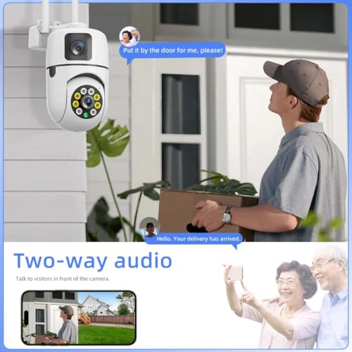 Maizic Smarthome Wi-Fi Indoor Camera Dual-Lens (4MP+4MP) Pan-Tilt Zoom CCTV Camera, Outdoor Indoor Home Security Camera, IP66 Waterproof, 2 Way Talk, Color Night Vision, Motion Detection 5 41shfUBur+L