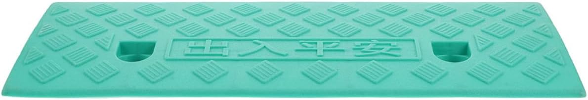 Heavy Duty Plastic Curb Ramp for Driveways Sidewalks Doorways Portable Anti-Slip Climbing Aid for Wheelchairs Scooters Bikes Green Design for Safe Access