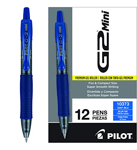 Stylo rétractable Pilot G2 Mini bleu la haute précision de l'encre gel premium