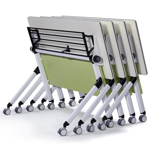 Faltbarer Konferenztisch | Mobiler Trainingstisch mit 4 Rollrollen für Büro,