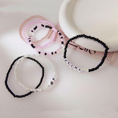 Black Merch Pink Bracelets Blink Bracelet Outfits for Concert Gifts for Fans3