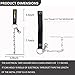 KUNN Electrical Tape Holder,Dual-Use Tape Thong,Enhanced Fast Tape Holder Chain for Tool Belt with Keyring,Snap Loop and Button(1Pack,Black)