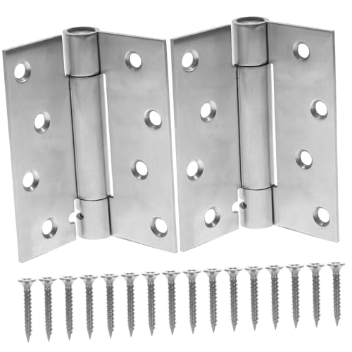 DECHOUS 2個 自動スプリング式ドアヒンジ ステンレス製 可能 自在開閉 静音設計 住宅用ガレージドア用