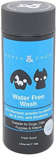 Rufus &amp; Coco Natural Dry Shampoo for Dogs with Conditioner | Sulfate &amp; Paraben Free, pH balanced | Hypoallergenic Fresh Fragrance, Safe for Cats and Dogs