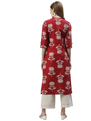 Image of Stylum Women's Rayon Straight Fit Straight Kurta