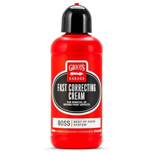 Griot's Garage BOSS Fast Correcting Cream for Car Polishing and Detailing, Swirl, Scratch Remover for Vehicles, 16oz