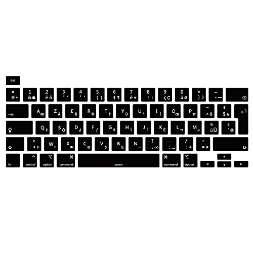 MiNGFi Protection Clavier Silicone Français AZERTY pour MacBook Pro 13