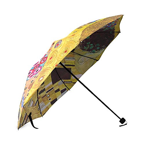 Friends Novelty Birthday Gifts Presents The Kiss By Gustav Klimt 100% Fabric And Aluminium Foldable Umbrella #TOP2