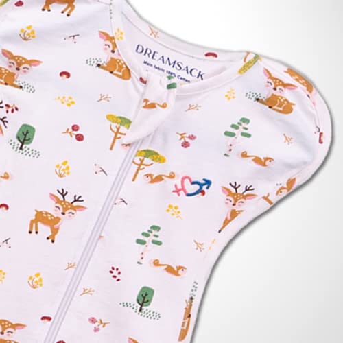 Image of haus & kinder 100% Cotton Snug Swaddle for Newborn Baby | Adjustable Arms Up Sleeping Sack, Wearable Sleep Sack & Baby Blanket | Breathable Sleepwear for 0-3 Months - Woodland Animal