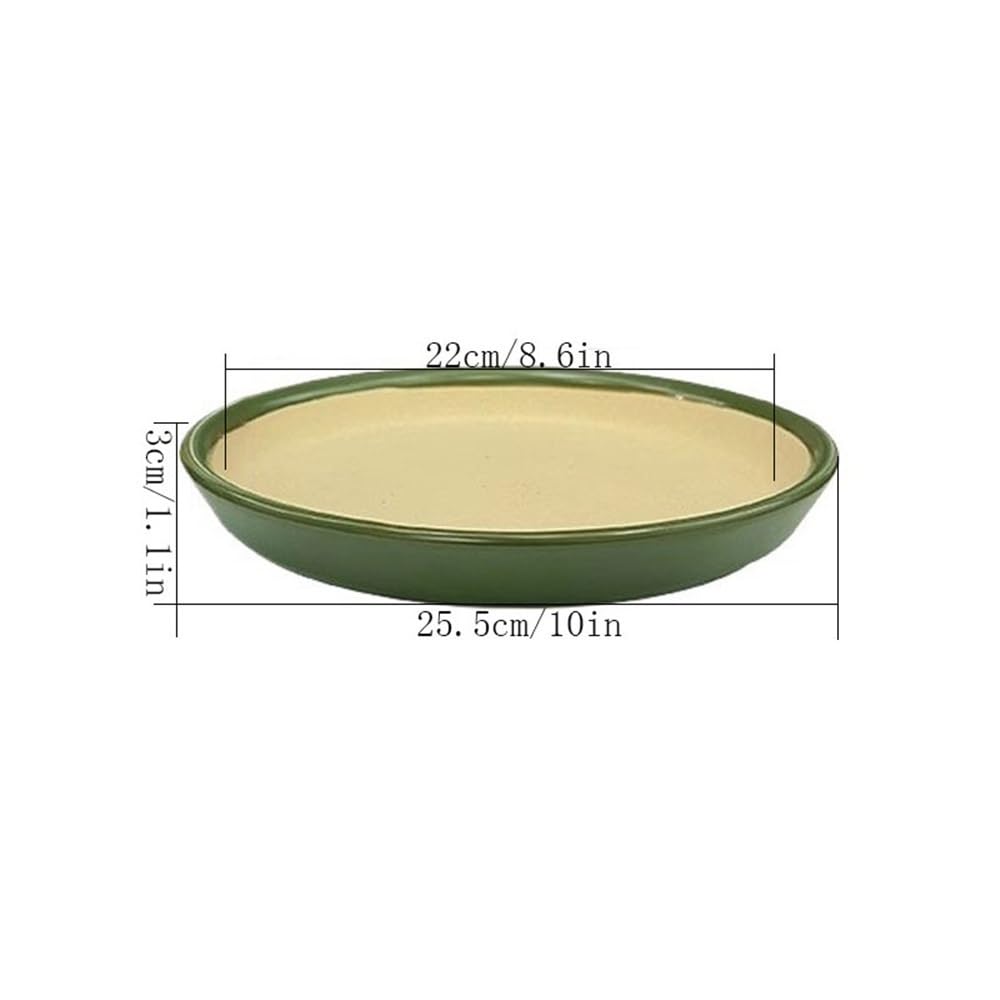 Versatile Sottovaso Rotondo in Ceramica for vasi da Fiori(Grijs)