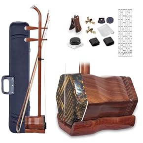 二胡+弓(予備弦、一式セット)　初心者にも◯ 二胡専門店がおすすめする初心者15点セット 鳴らしやすい紅木