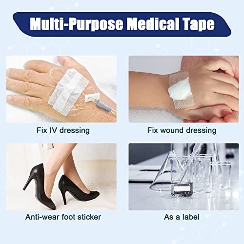 Surgical Tape Medical Tape, Hypoallergenic, Breathable And Gentle Adhesion Paper Micropore Tape For Wound Care 1" X 10 Yards #TOP6