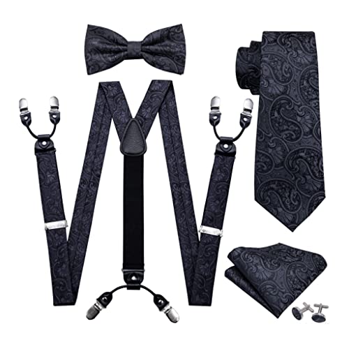 Set de tirantes y corbata de seda para hombre miniatura 1